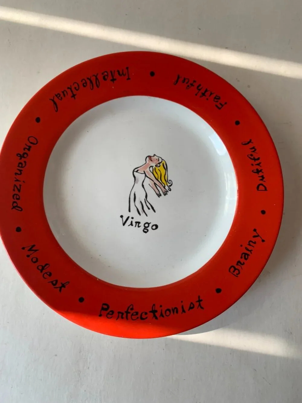 Pottery Barn Horoscope Virgo What’s Your Sign Zodiac Dessert or Salad 8” Plate
